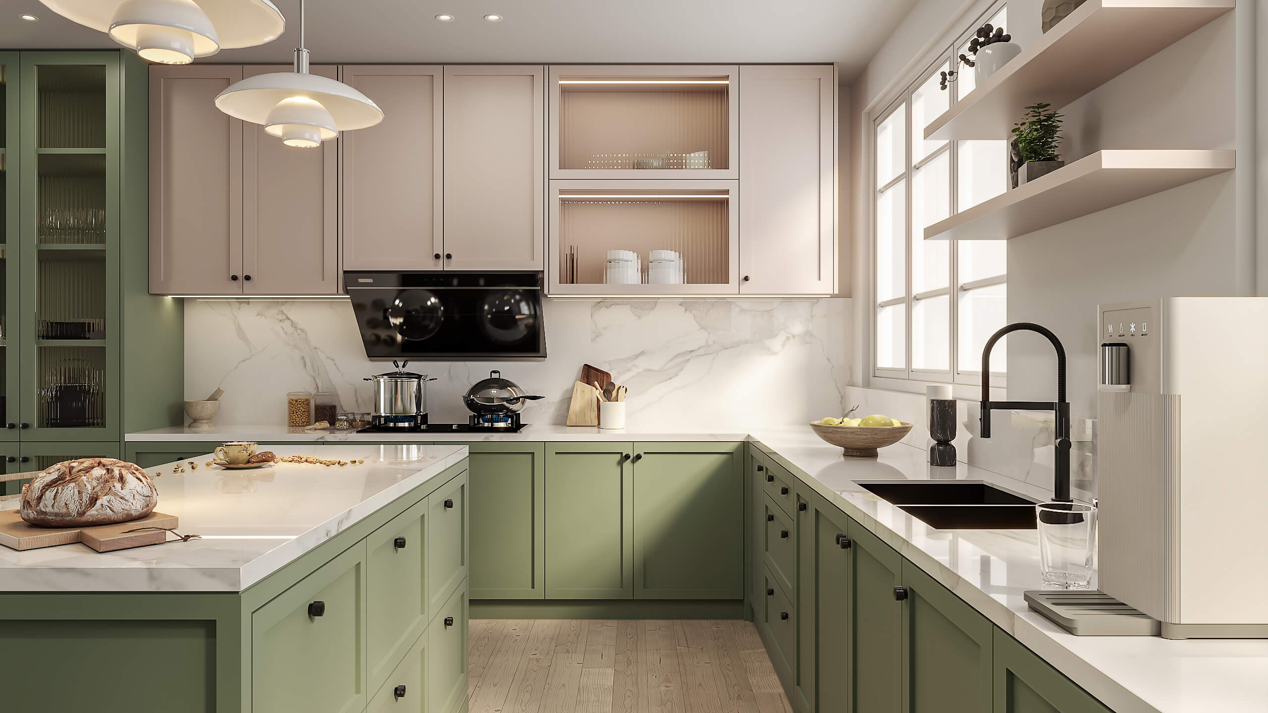 Kitchen Shaker Door | Nature Green