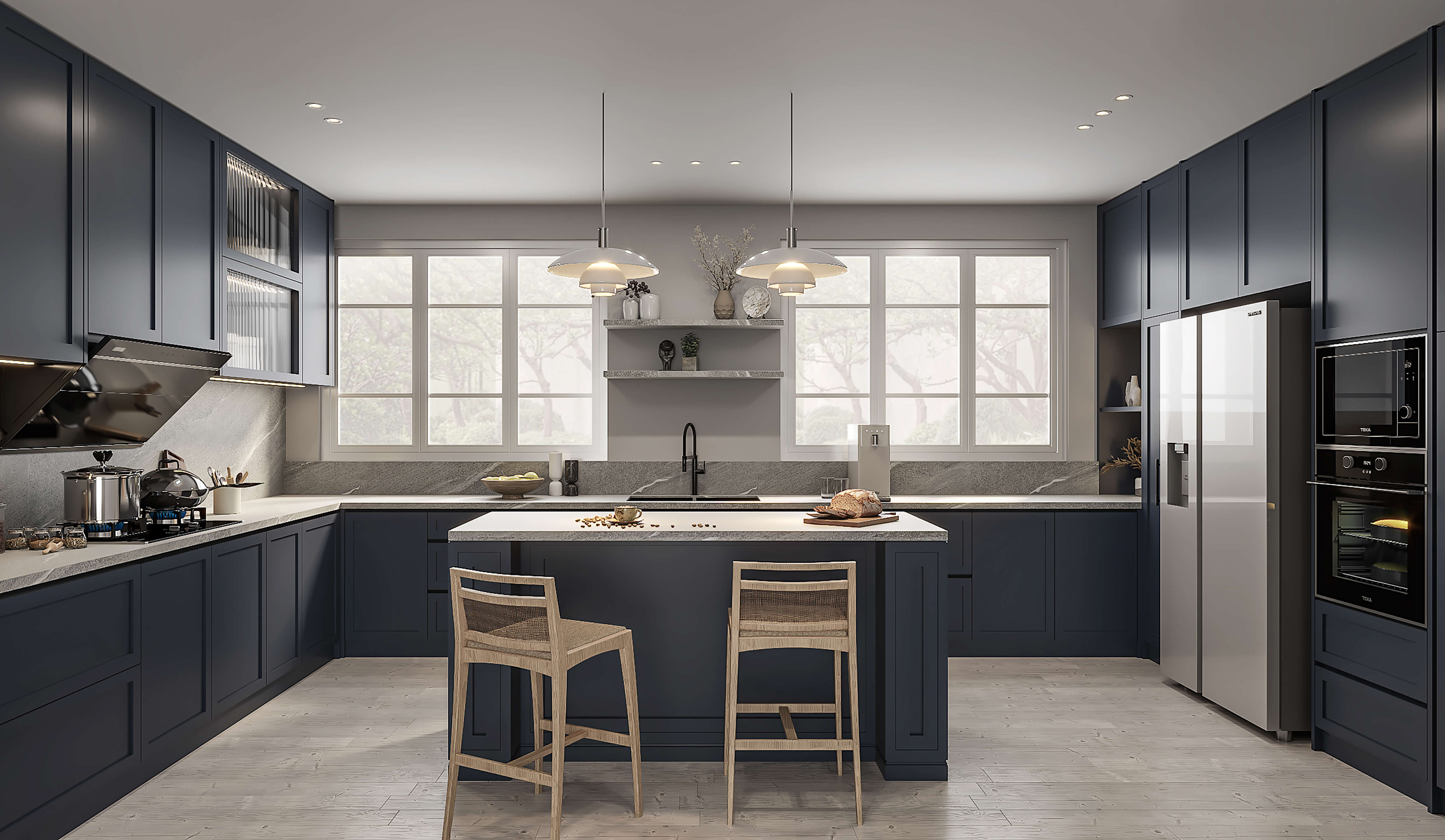 Kitchen Shaker Door | Navy Blue