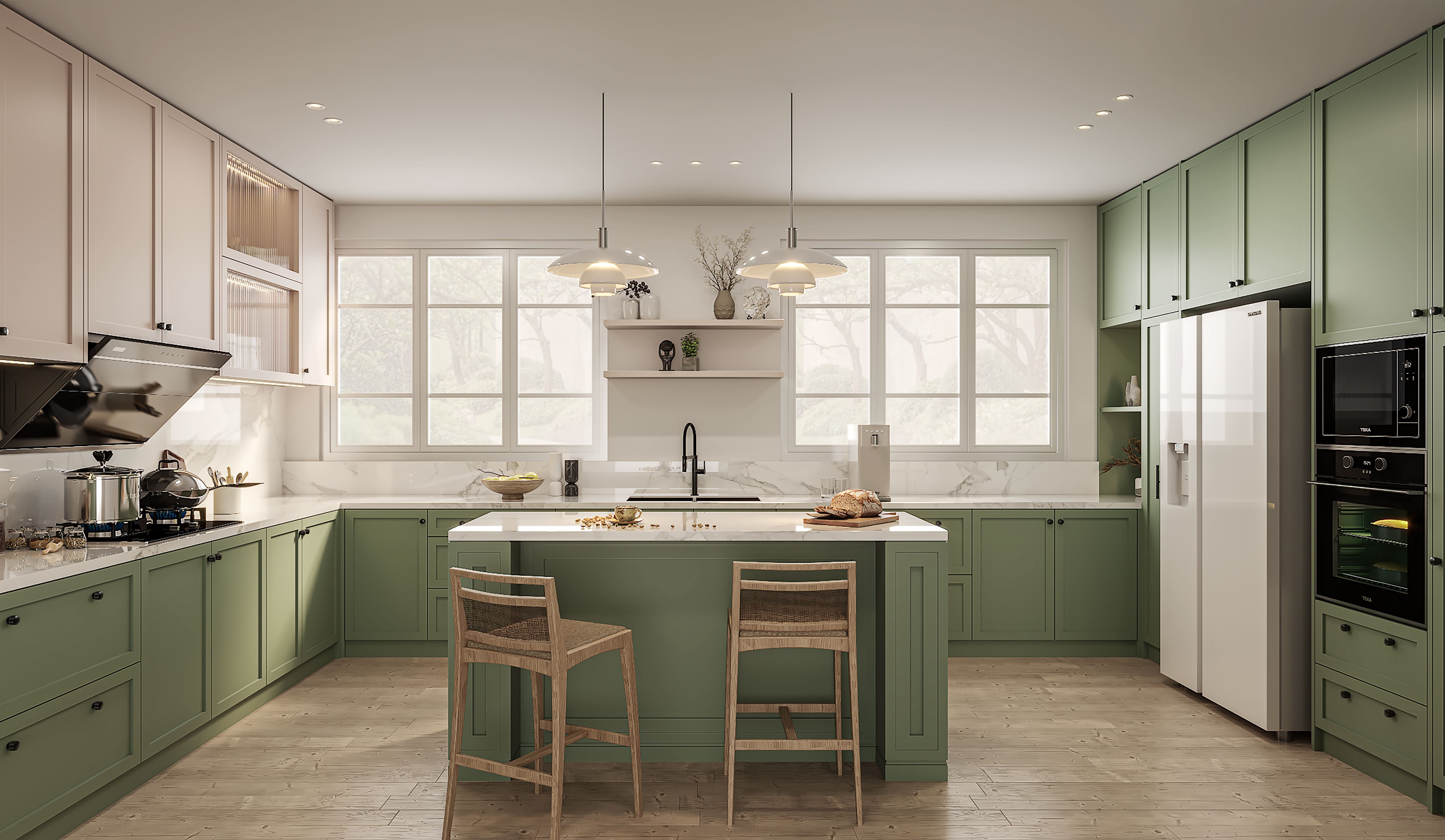 Kitchen Shaker Door | Nature Green