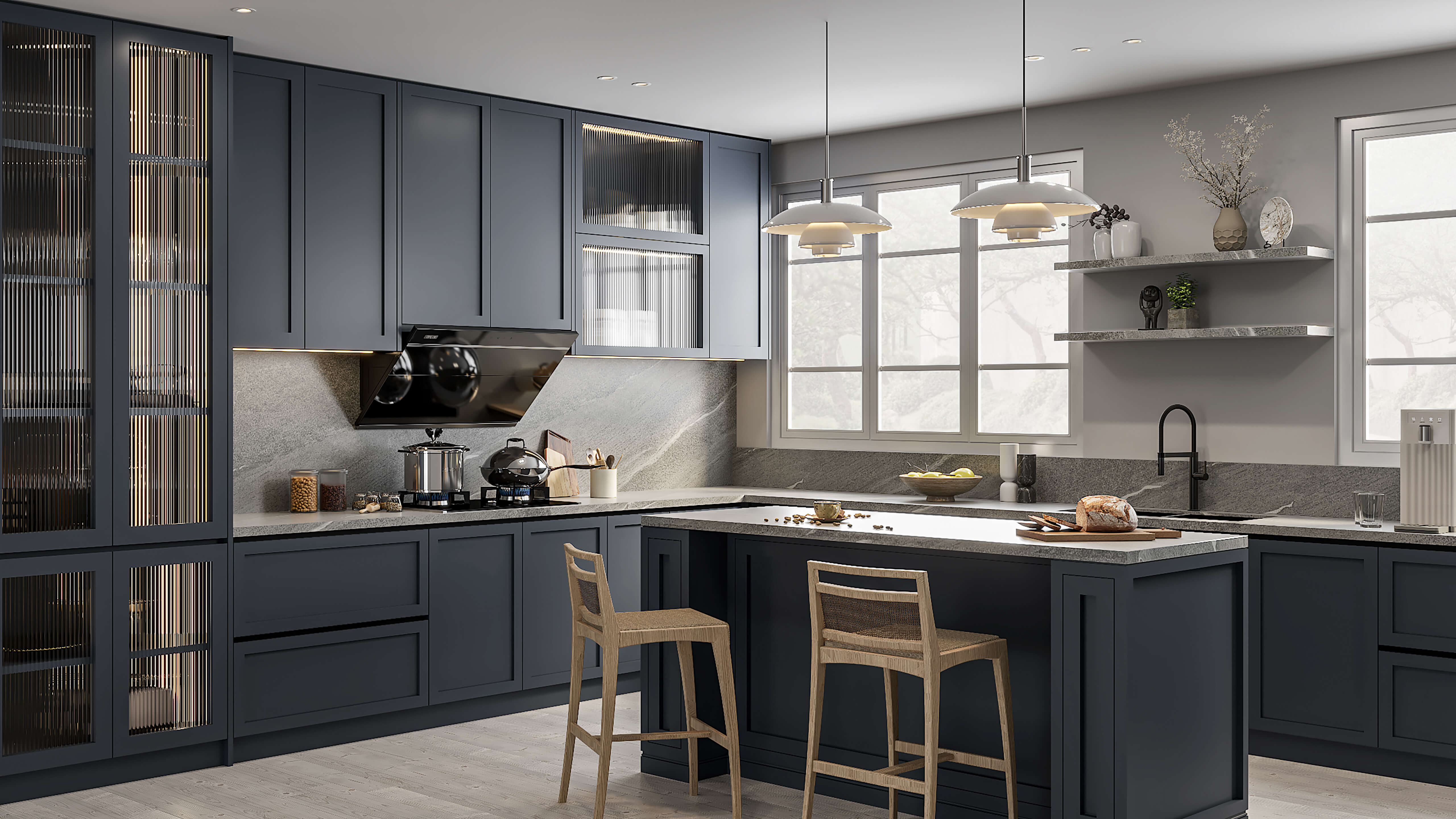 Kitchen Shaker Door | Navy Blue