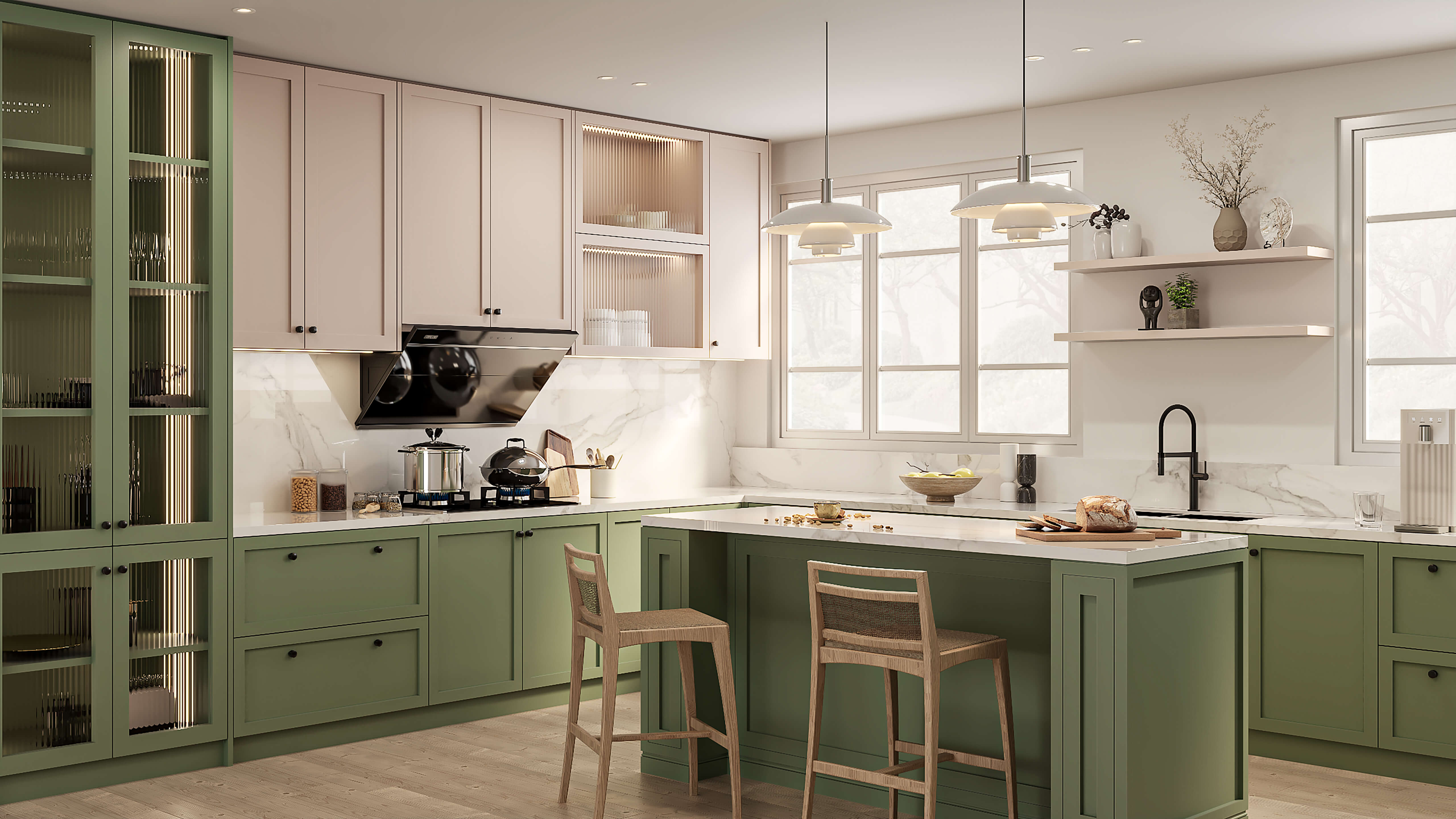 Kitchen Shaker Door | Nature Green