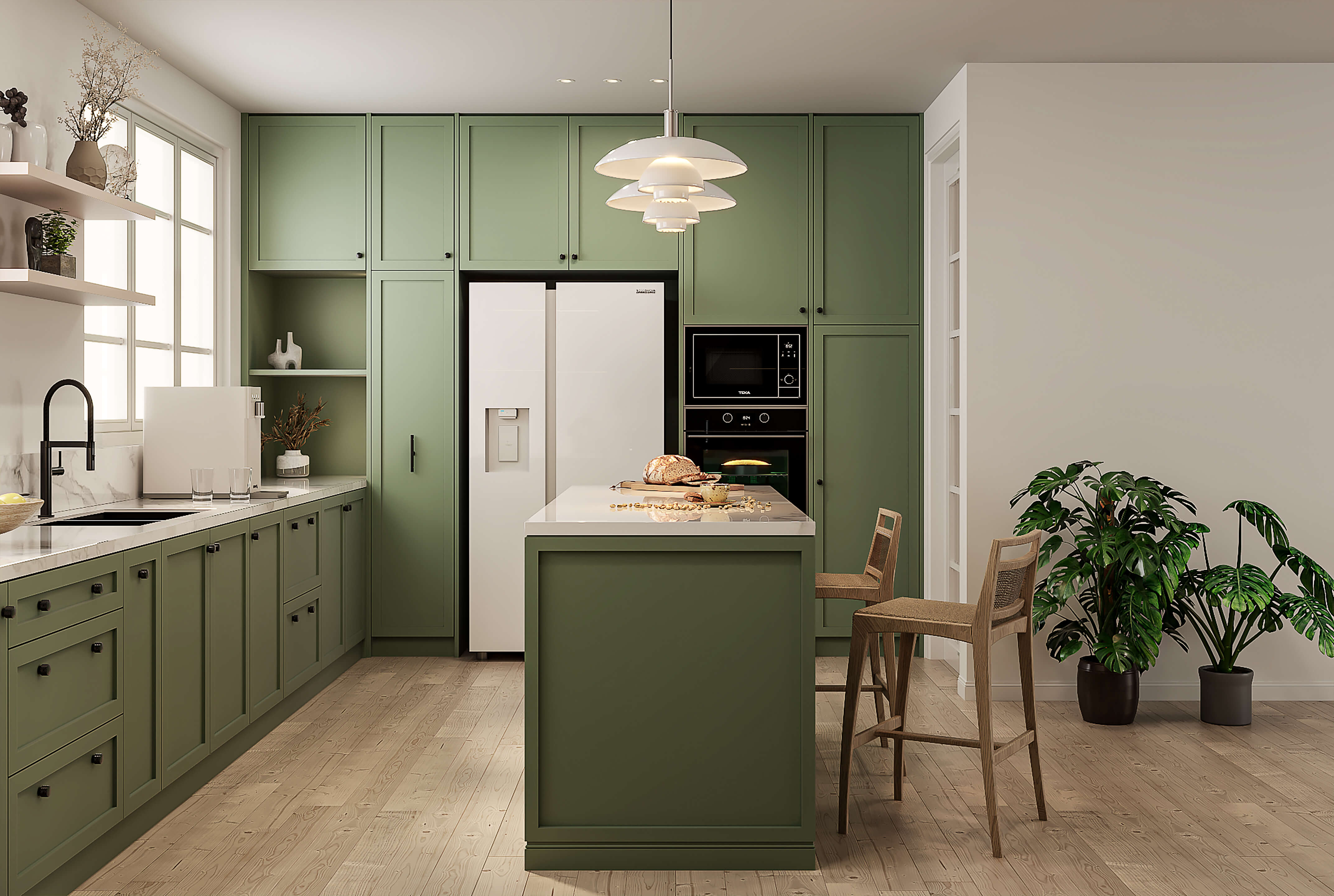 Kitchen Shaker Door | Nature Green