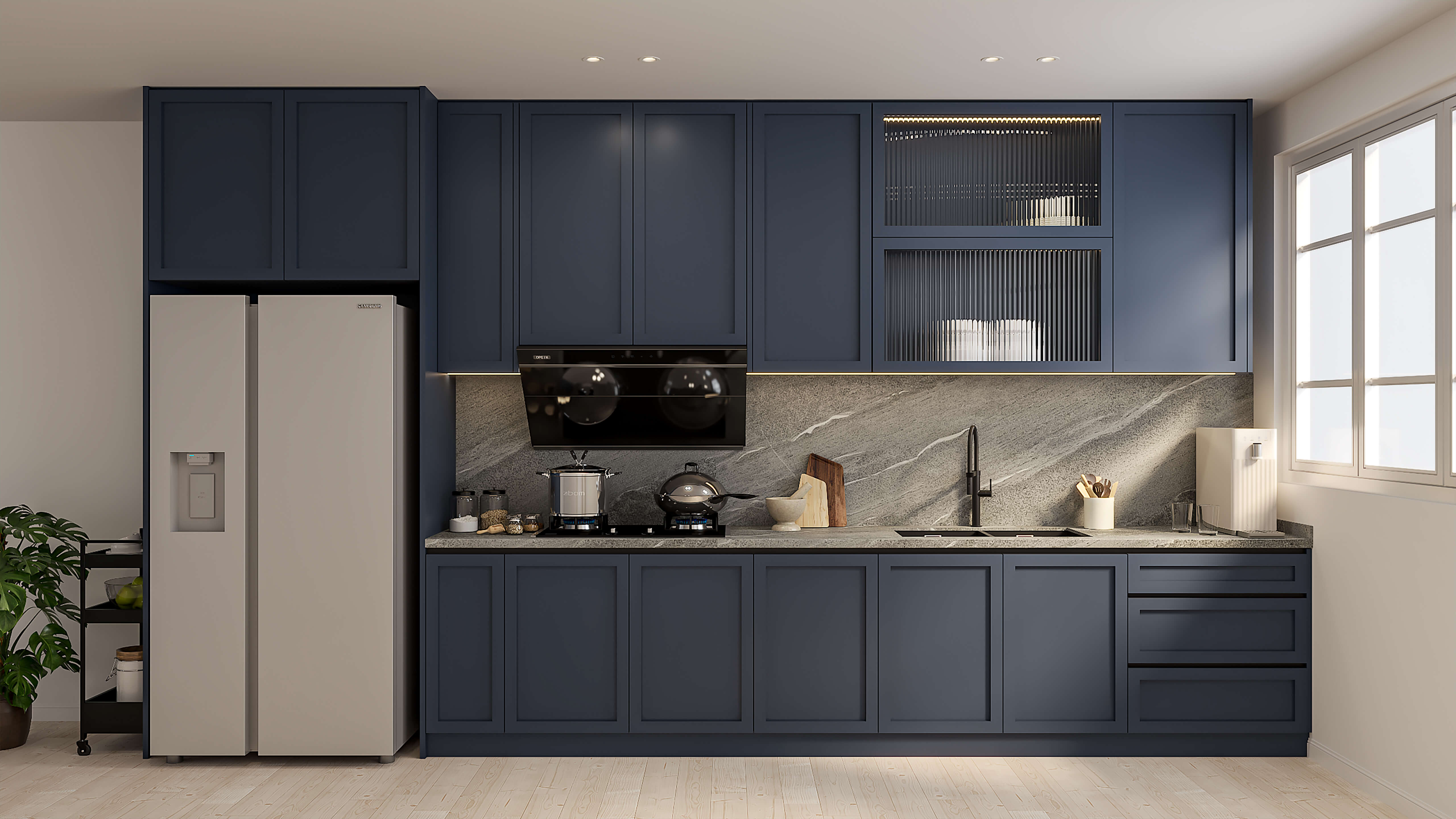 Kitchen Shaker Door | Navy Blue