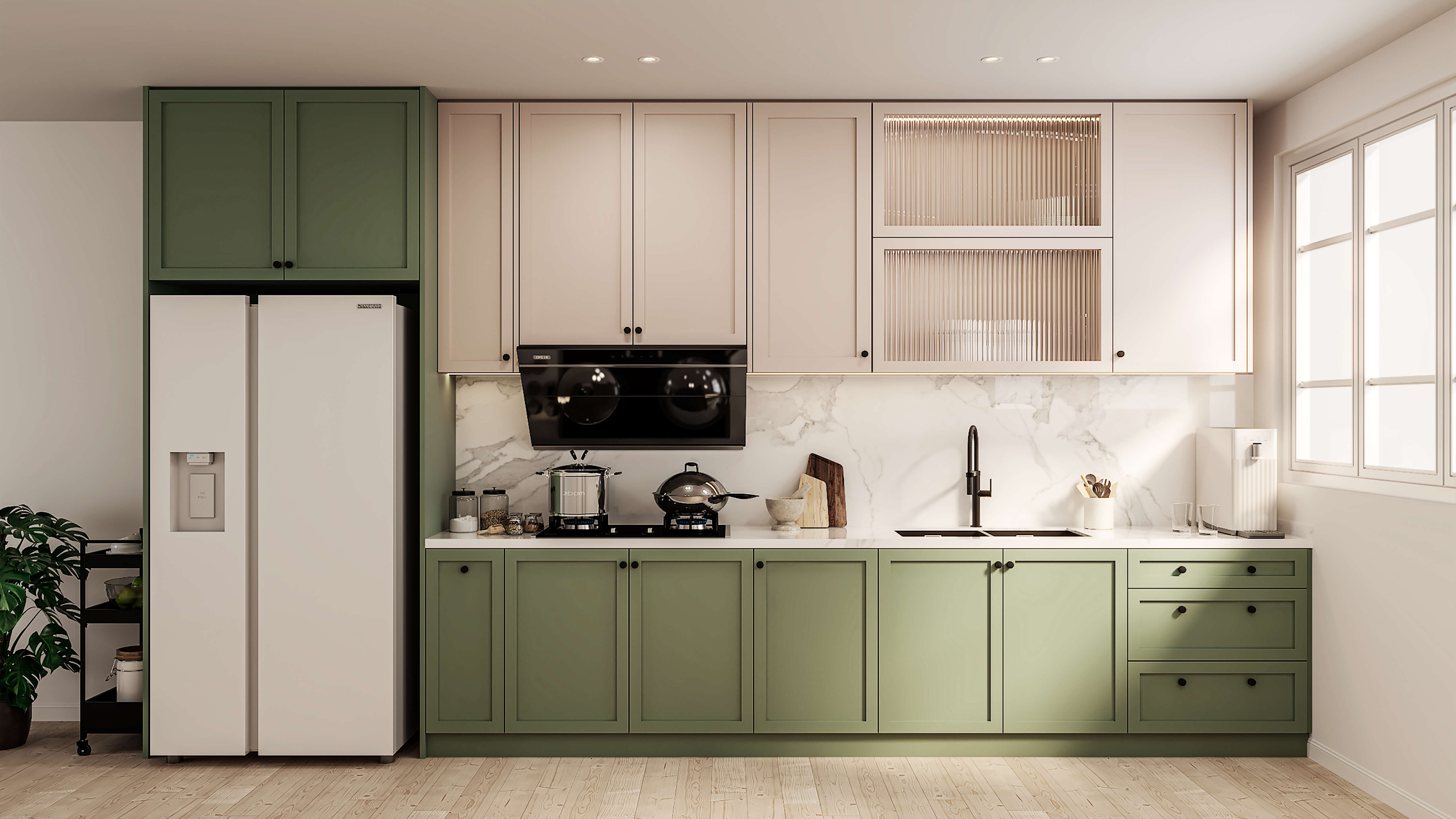 Kitchen Shaker Door | Nature Green