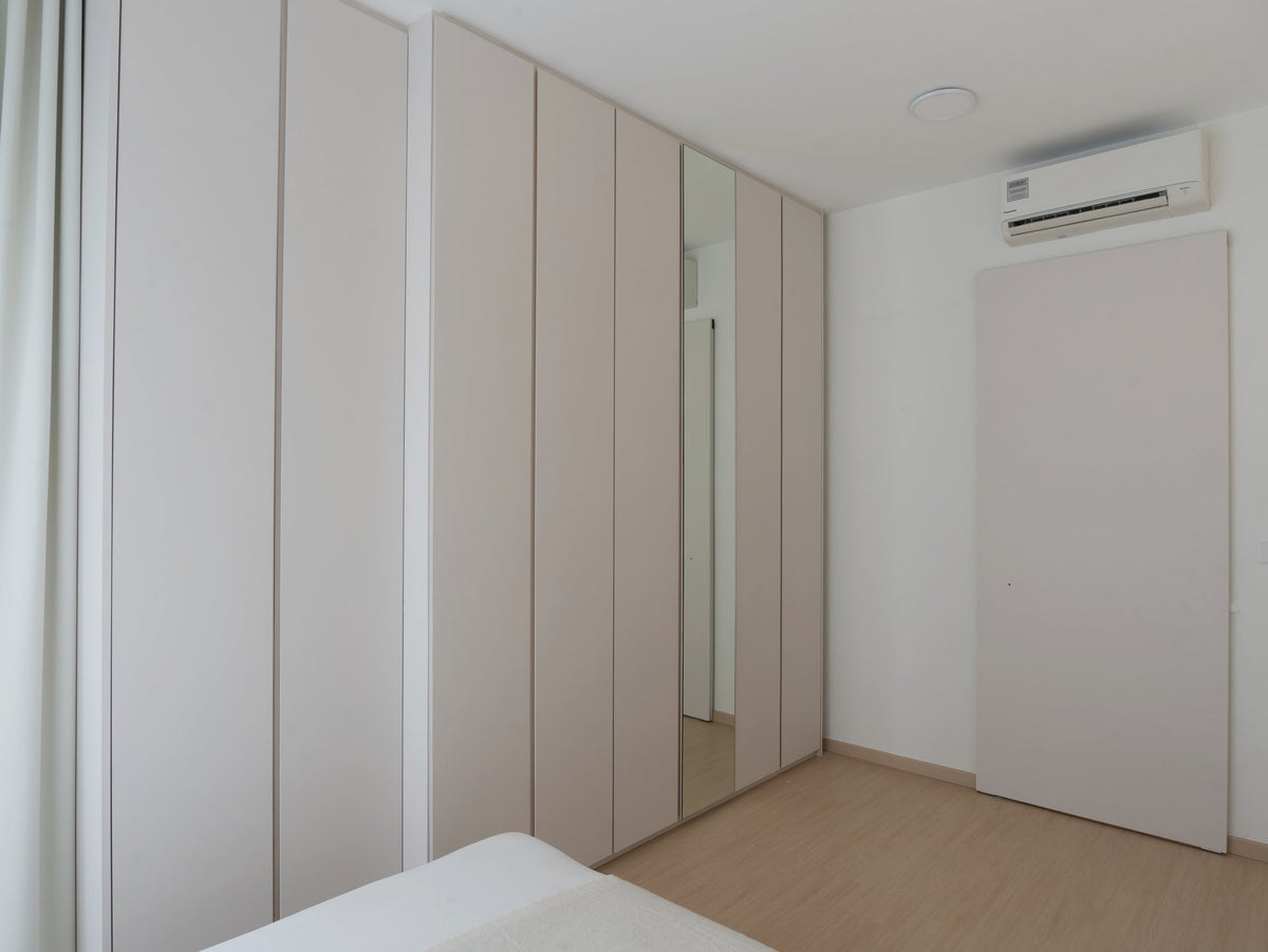 Wardrobe and mirror detail, condo interior design KL